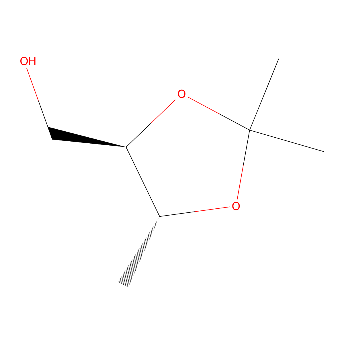 [(4R,5R)-2,2,5-trimethyl-1,3-dioxolan-4-yl]methanol molecular structure, CAS 73679-54-6