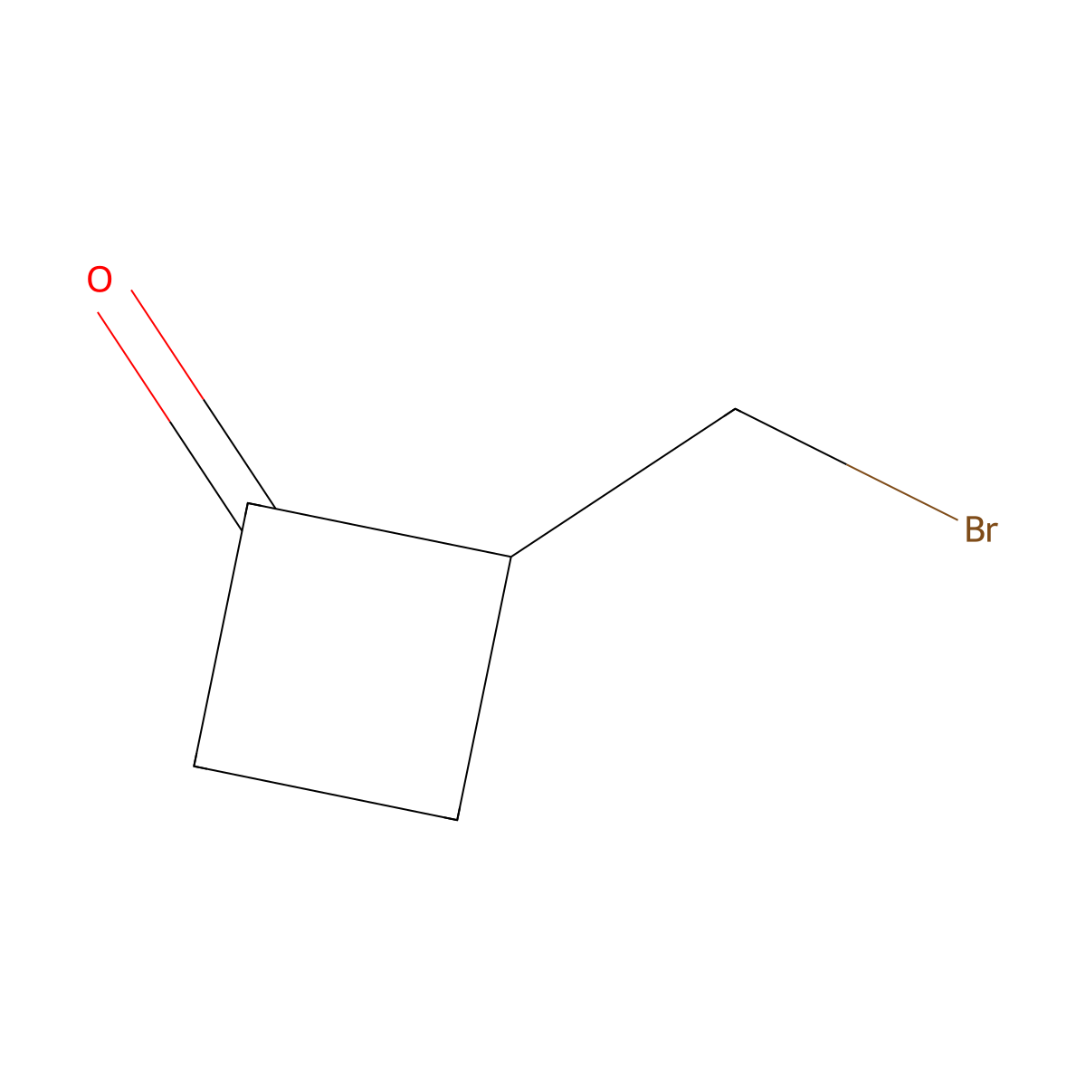 2-(Bromomethyl)cyclobutan-1-one molecular structure, CAS 73680-13-4