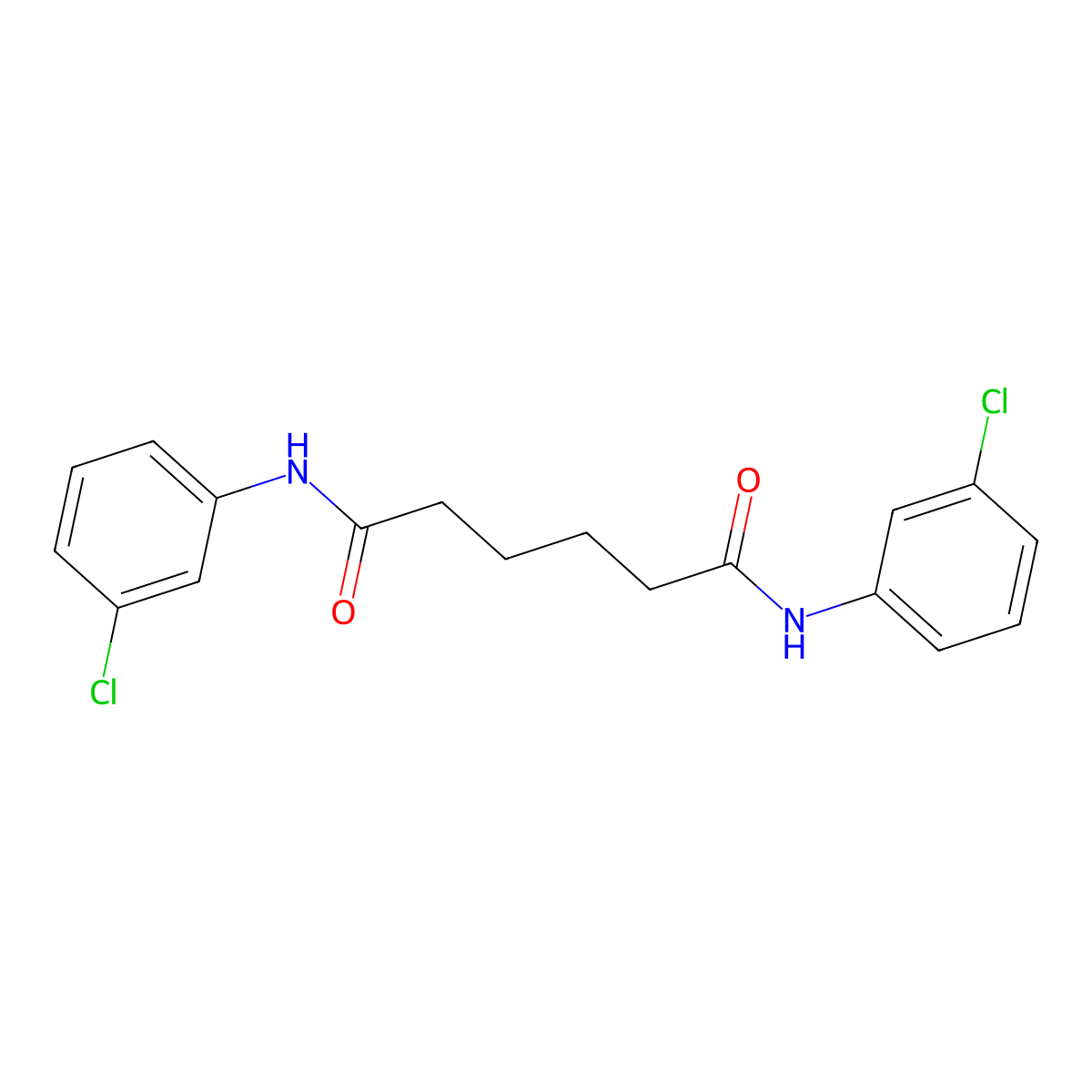 Adipamide, N,N'-bis(3-chlorophenyl)- molecular structure, CAS 73680-49-6