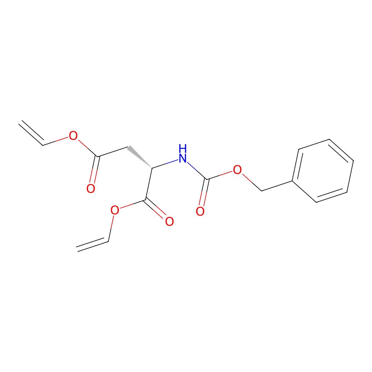 Alanine, N-benzyloxycarbonyl-3-vinyloxycarbonyl-, vinyl ester, L- molecular structure, CAS 73680-53-2