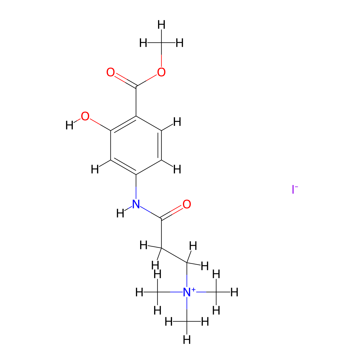 Ammonium, (2-(4-carboxy-3-hydroxycarbanilino)ethyl)trimethyl-, iodide, methyl ester molecular structure, CAS 73680-83-8