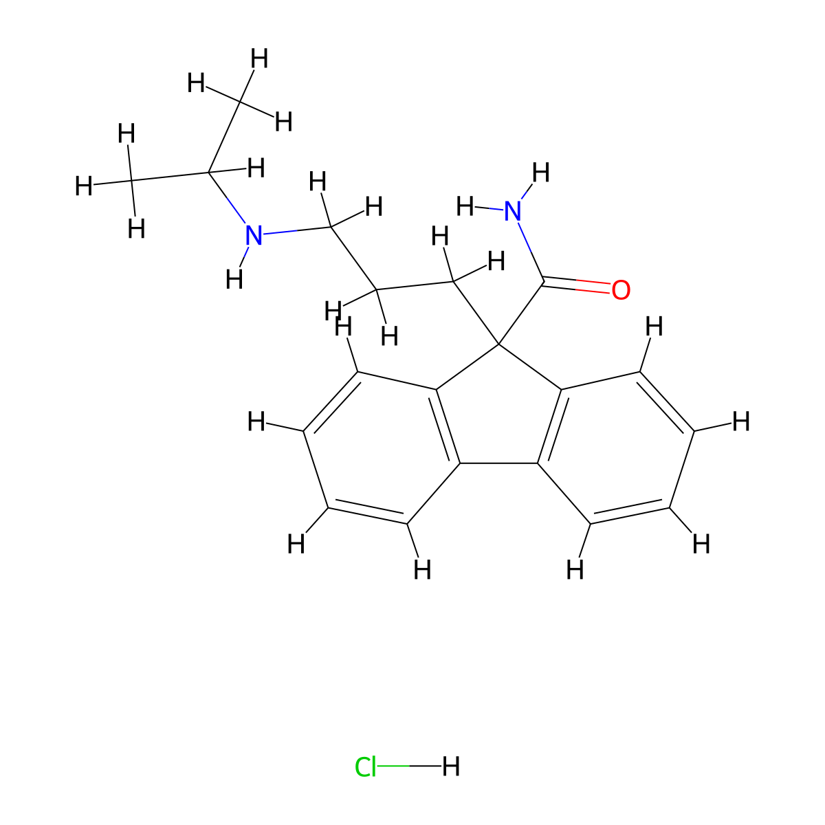 Indecainide Hydrochloride molecular structure, CAS 73681-12-6