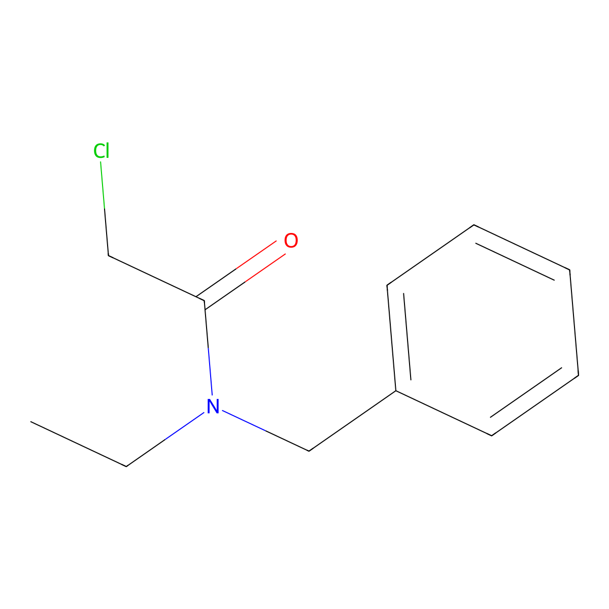 N-benzyl-2-chloro-N-ethylacetamide molecular structure, CAS 73685-55-9