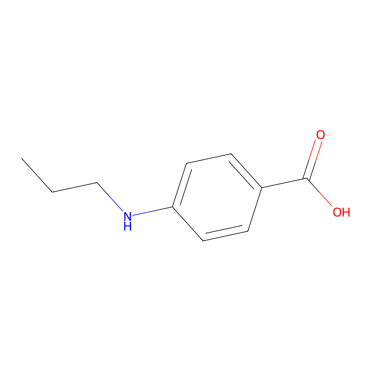4-(Propylamino)benzoic acid molecular structure, CAS 73686-77-8