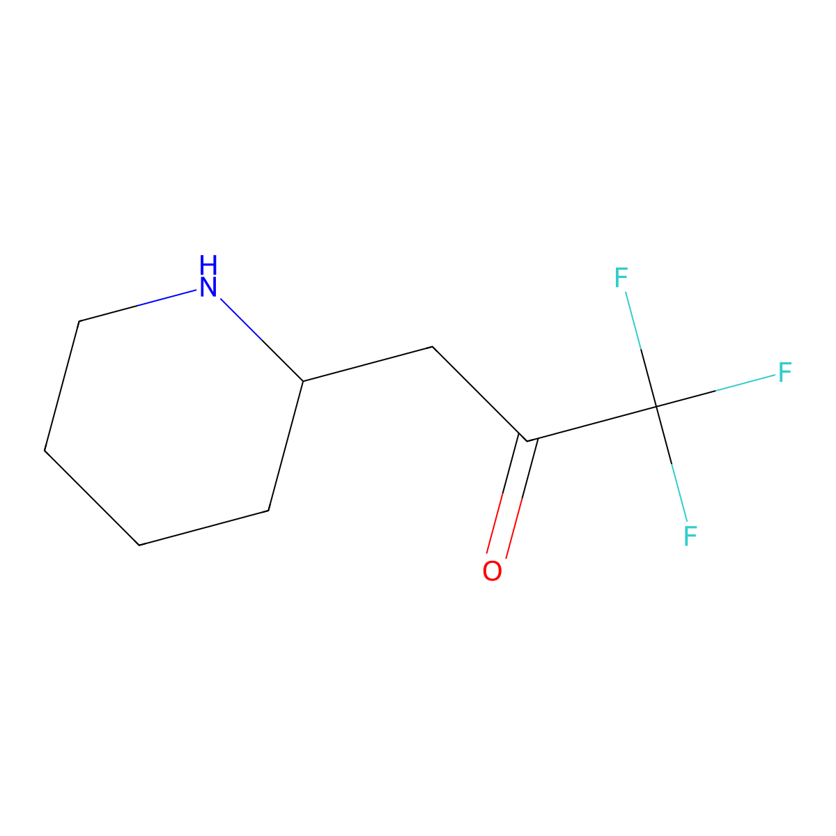 1,1,1-Trifluoro-3-(piperidin-2-yl)propan-2-one molecular structure, CAS 736864-05-4