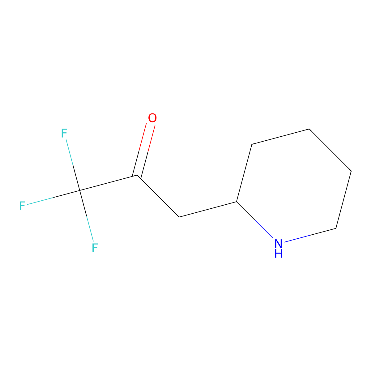 1,1,1-Trifluoro-3-(piperidin-2-yl)propan-2-one molecular structure, CAS 736864-05-4