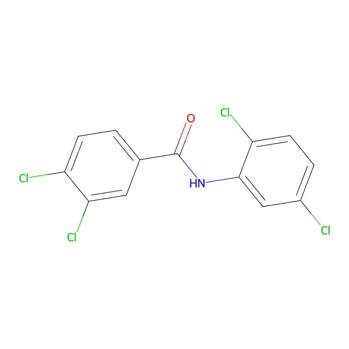 Benzanilide, 2',3,4,5'-tetrachloro- molecular structure, CAS 73688-84-3