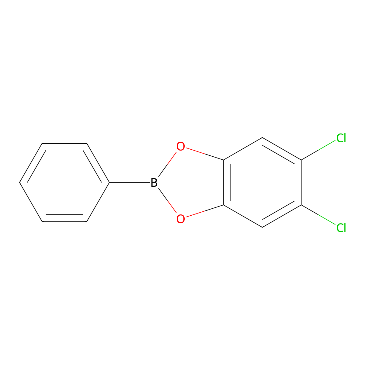 Benzeneboronic acid, 1,2-(4,5-dichlorophenylene) ester molecular structure, CAS 73688-88-7