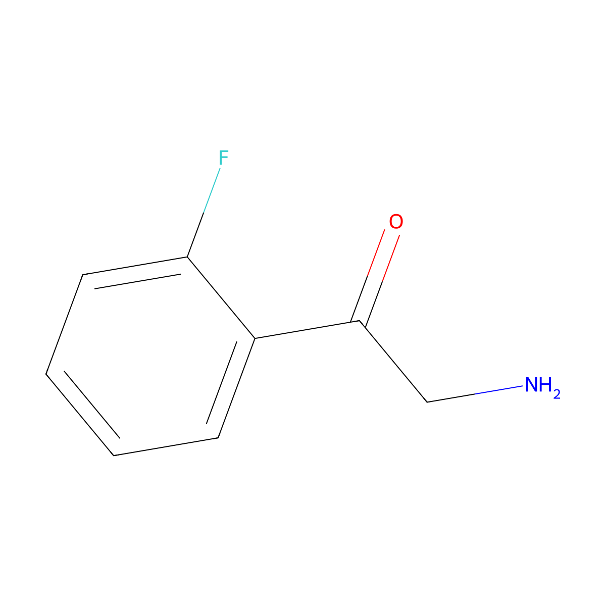 2-Amino-1-(2-fluorophenyl)ethanone molecular structure, CAS 736887-62-0