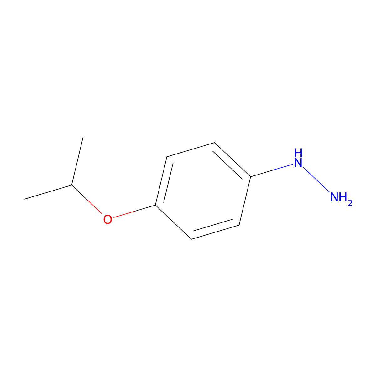 (4-Isopropoxy-phenyl)-hydrazine molecular structure, CAS 736891-34-2