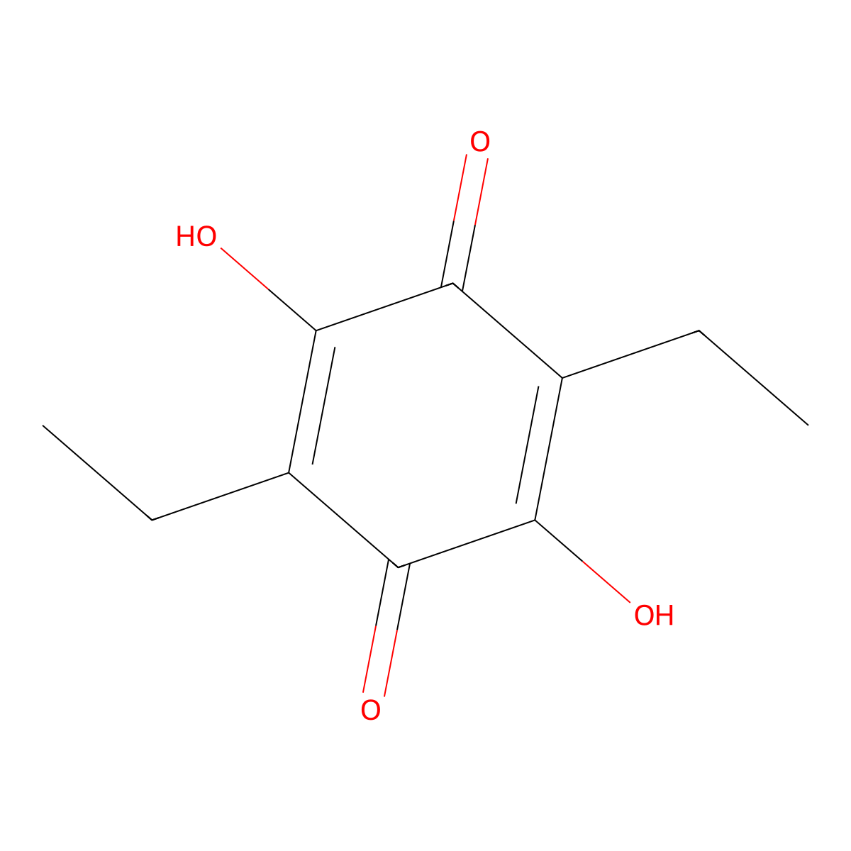 2,5-Diethyl-3,6-dihydroxy-[1,4]benzoquinone molecular structure, CAS 736893-92-8