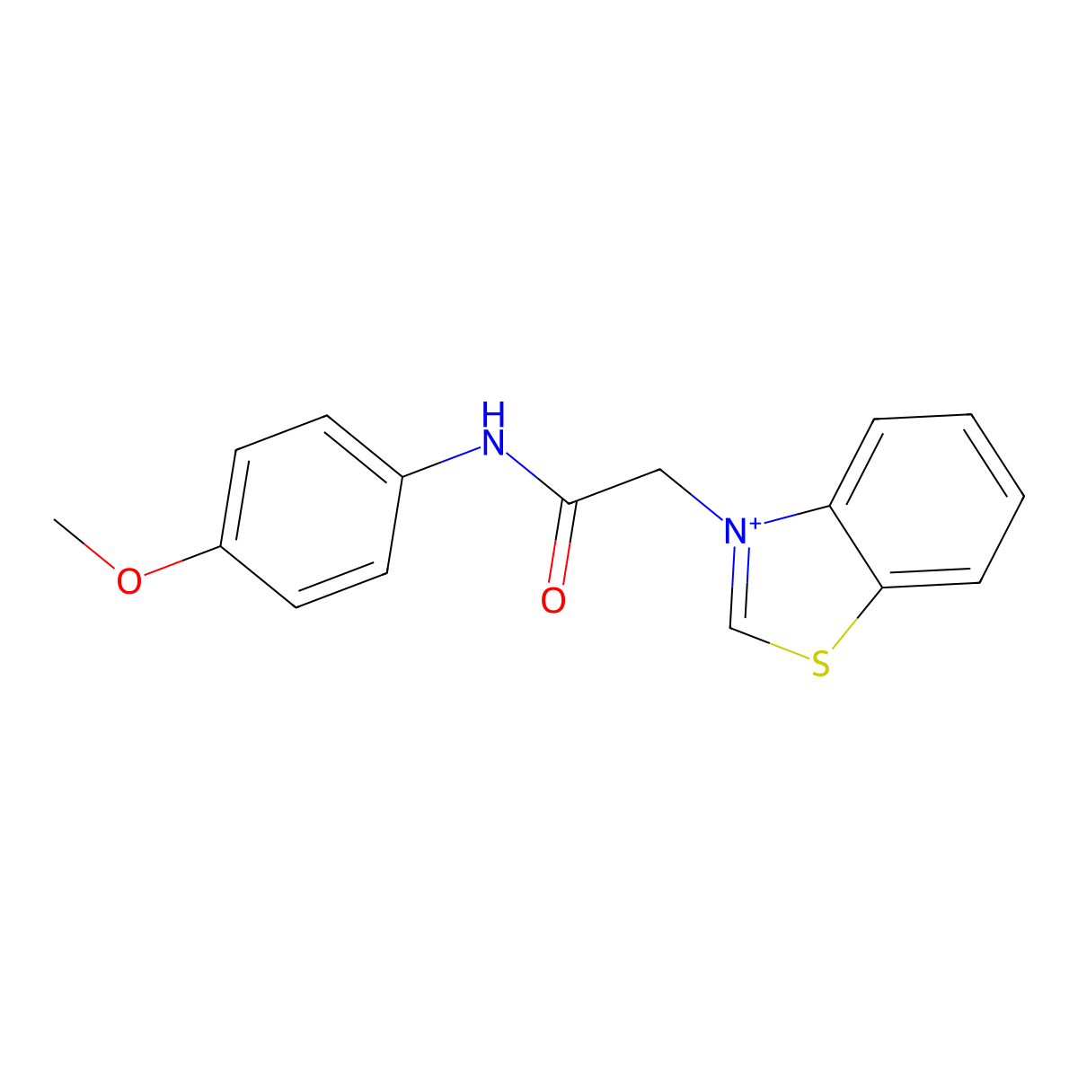 2-(1,3-benzothiazol-3-ium-3-yl)-N-(4-methoxyphenyl)acetamide molecular structure, CAS 736897-10-2