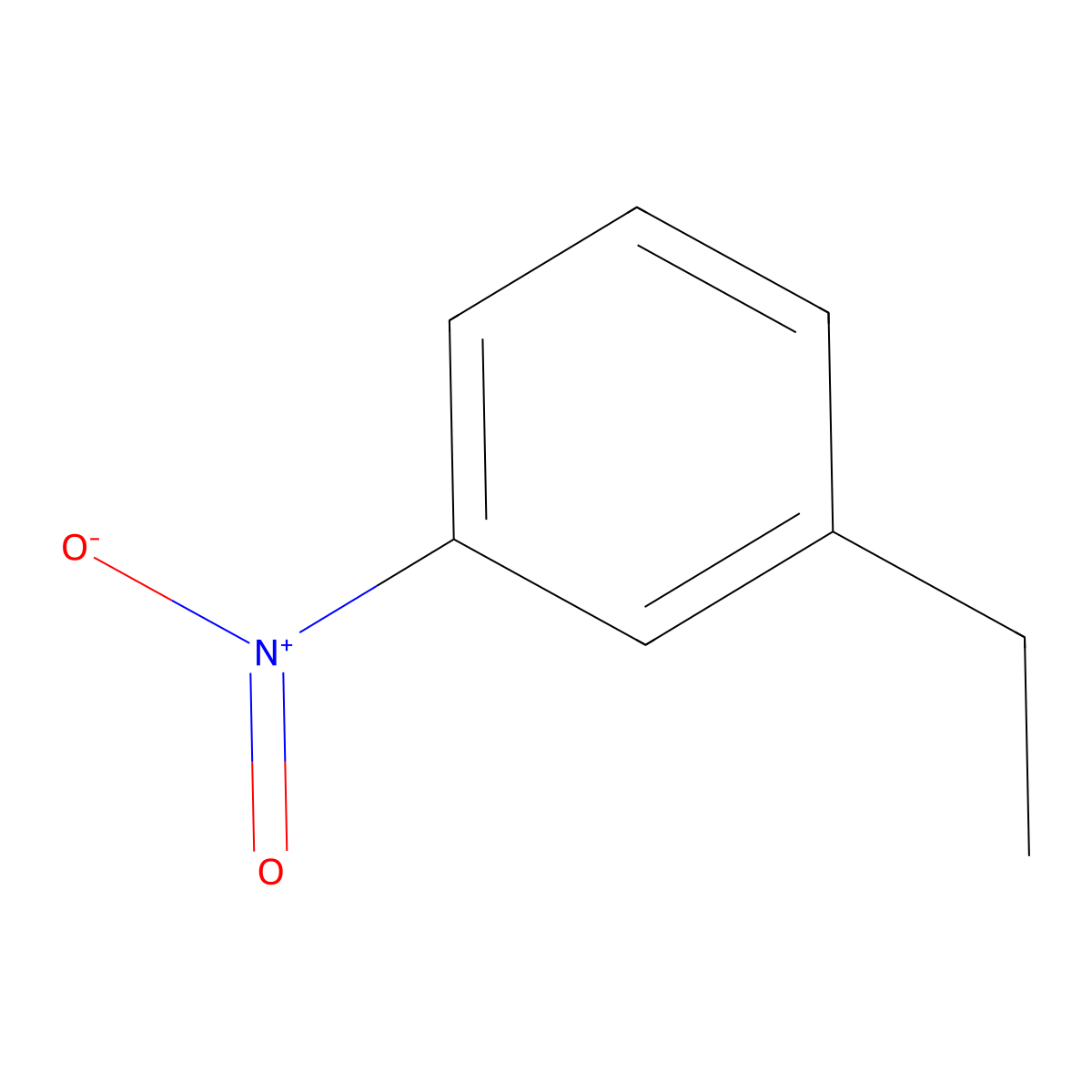 1-Ethyl-3-nitrobenzene molecular structure, CAS 7369-50-8