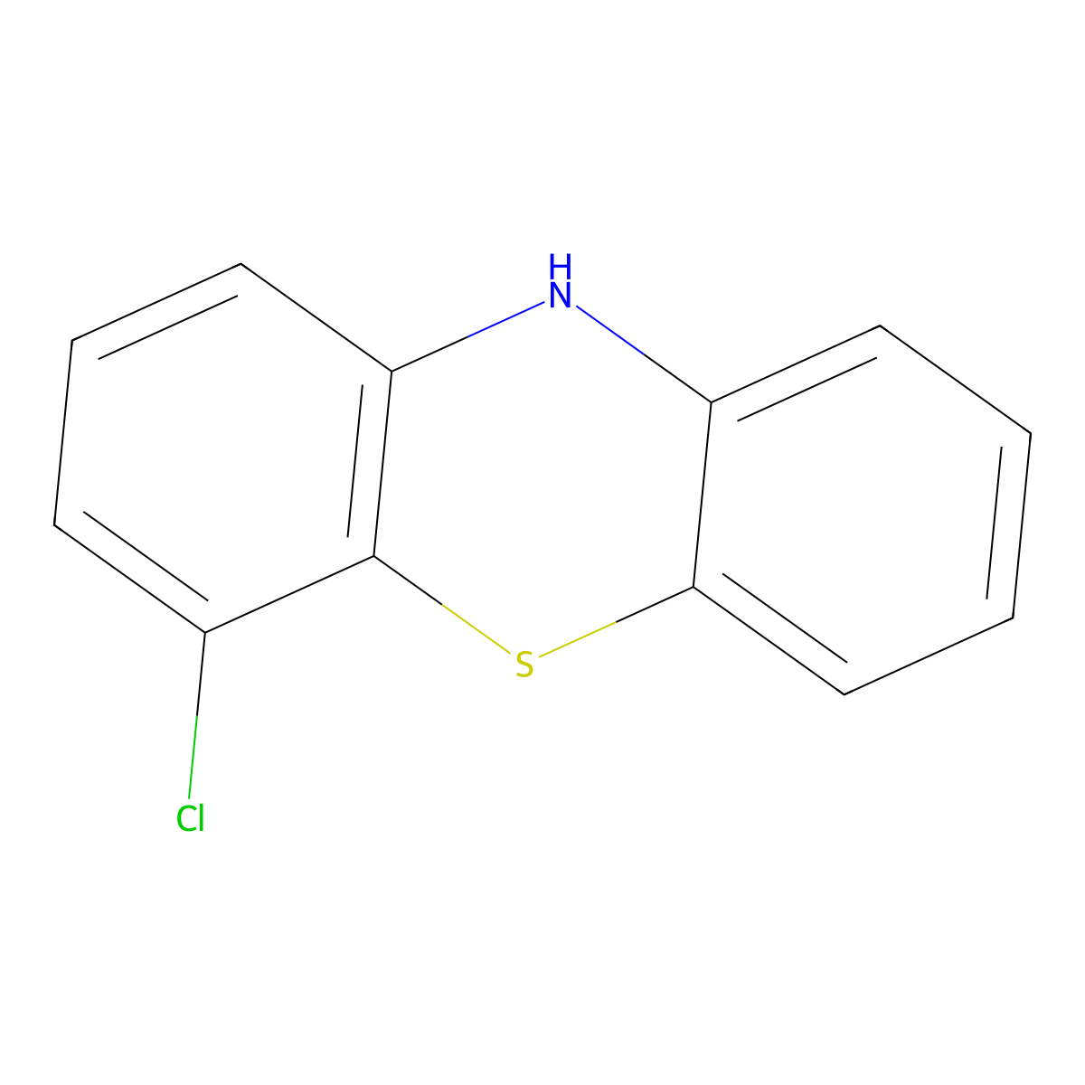4-Chlorophenothiazine molecular structure, CAS 7369-69-9