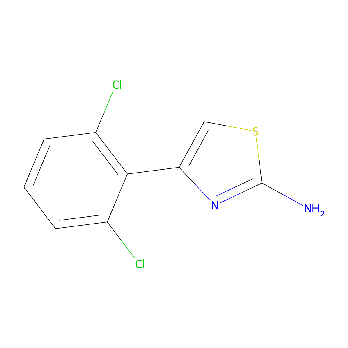 4-(2,6-Dichlorophenyl)thiazol-2-amine molecular structure, CAS 736901-08-9