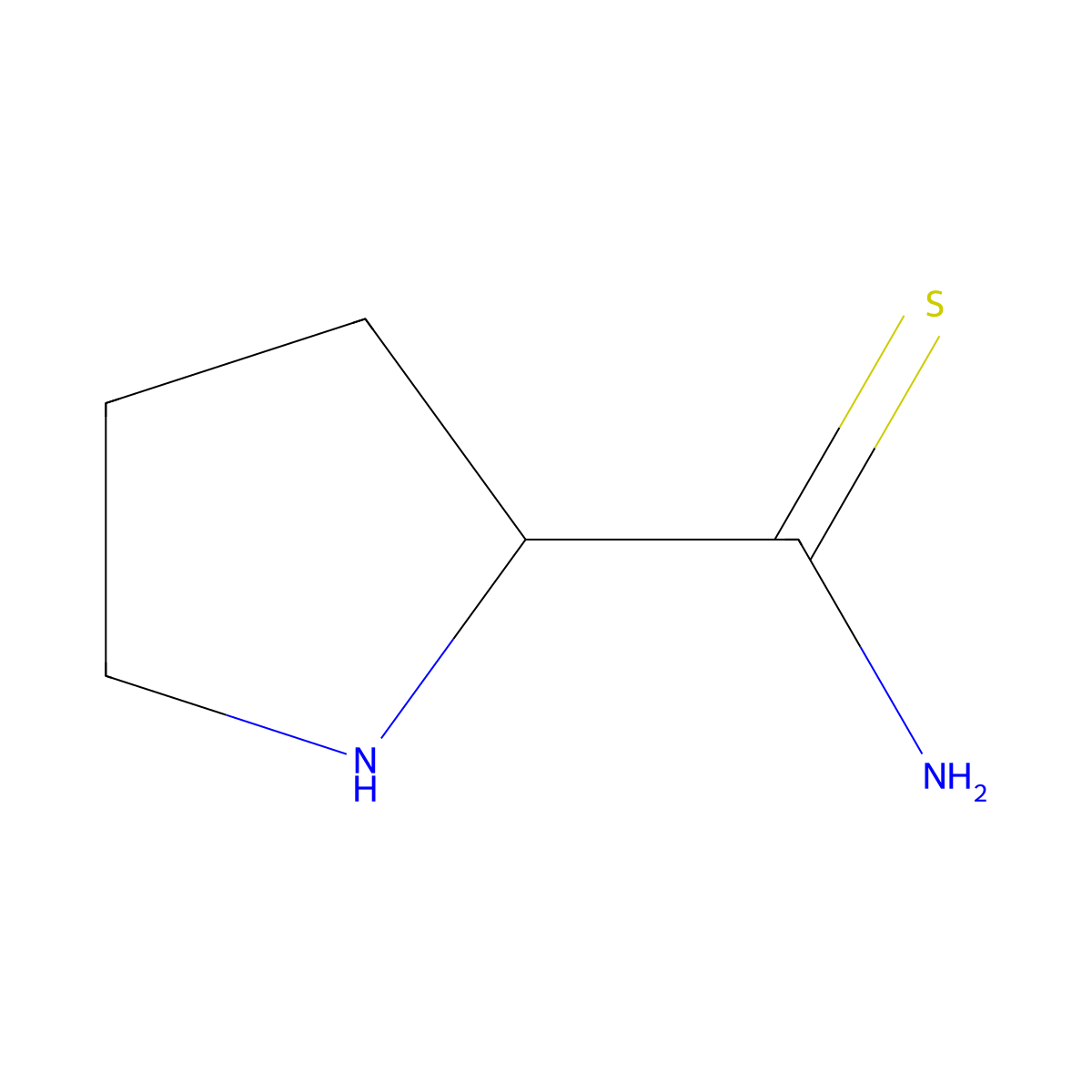 Pyrrolidine-2-carbothioamide molecular structure, CAS 736911-49-2
