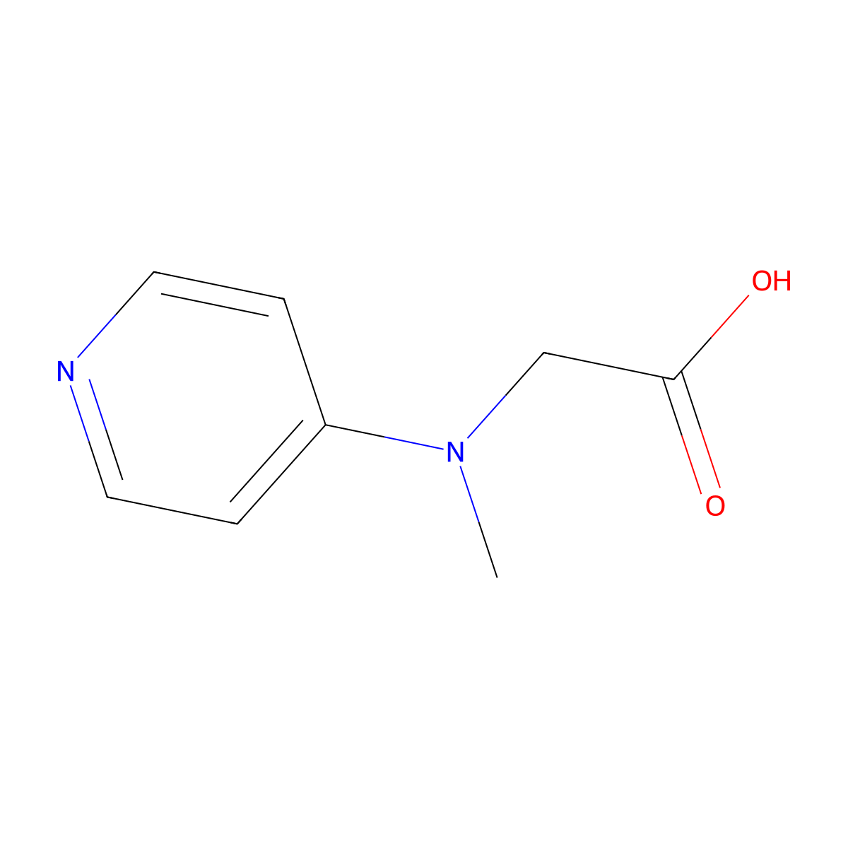 N-Methyl-N-4-pyridinylglycine molecular structure, CAS 736913-58-9