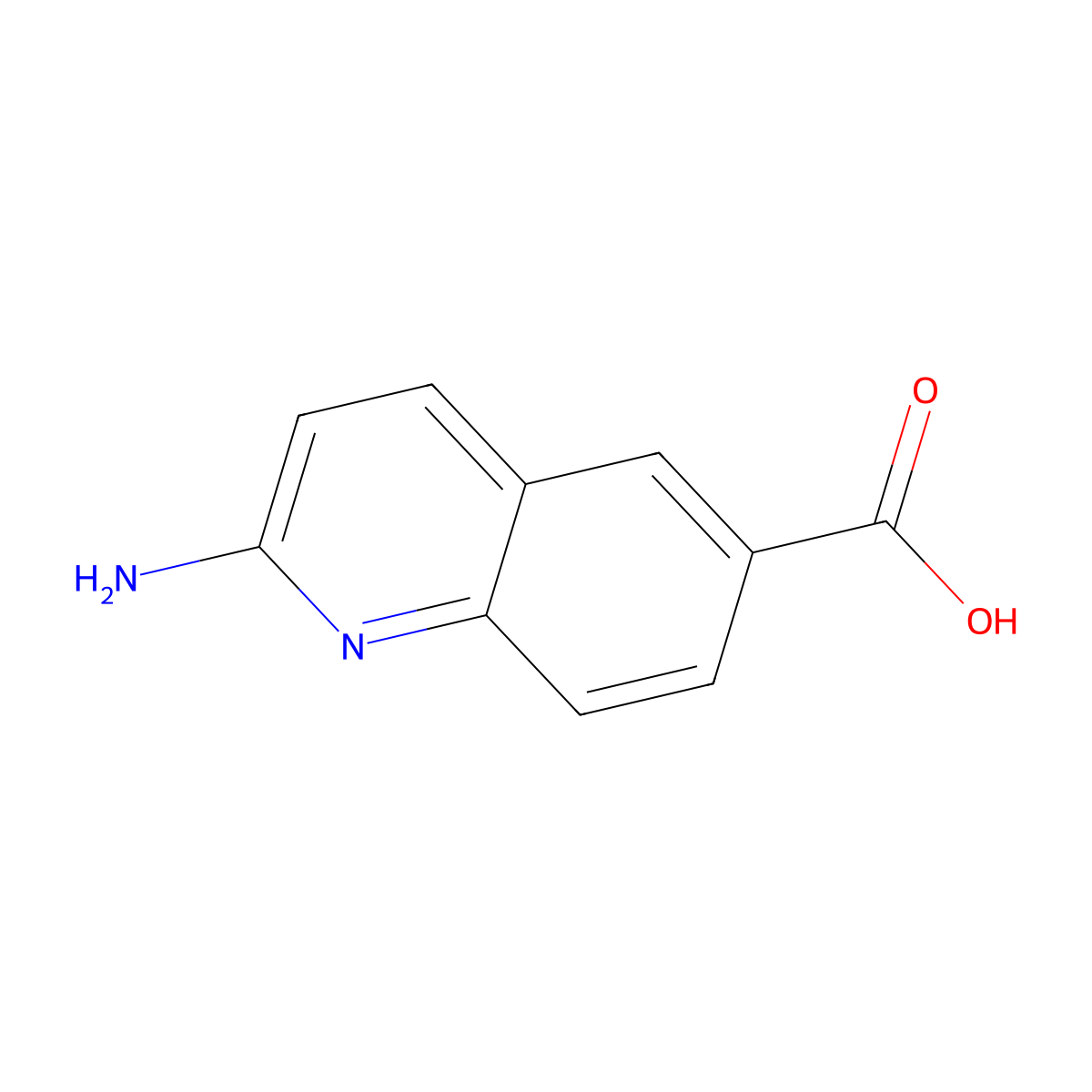 2-Aminoquinoline-6-carboxylic acid molecular structure, CAS 736919-39-4