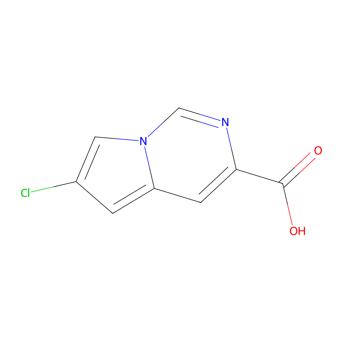 6-Chloropyrrolo[1,2-c]pyrimidine-3-carboxylic acid molecular structure, CAS 736925-08-9