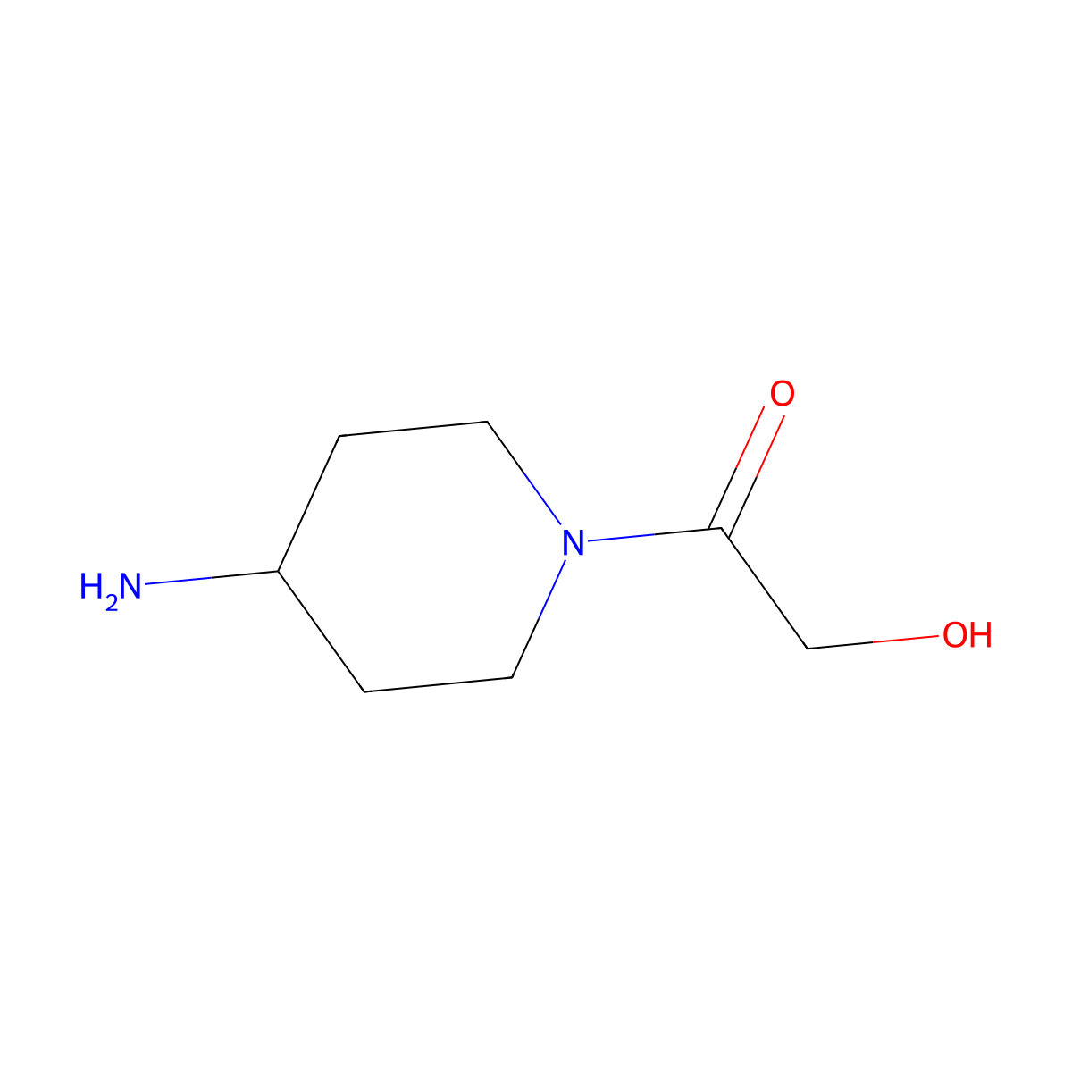 1-(4-Aminopiperidin-1-yl)-2-hydroxyethanone molecular structure, CAS 736926-10-6