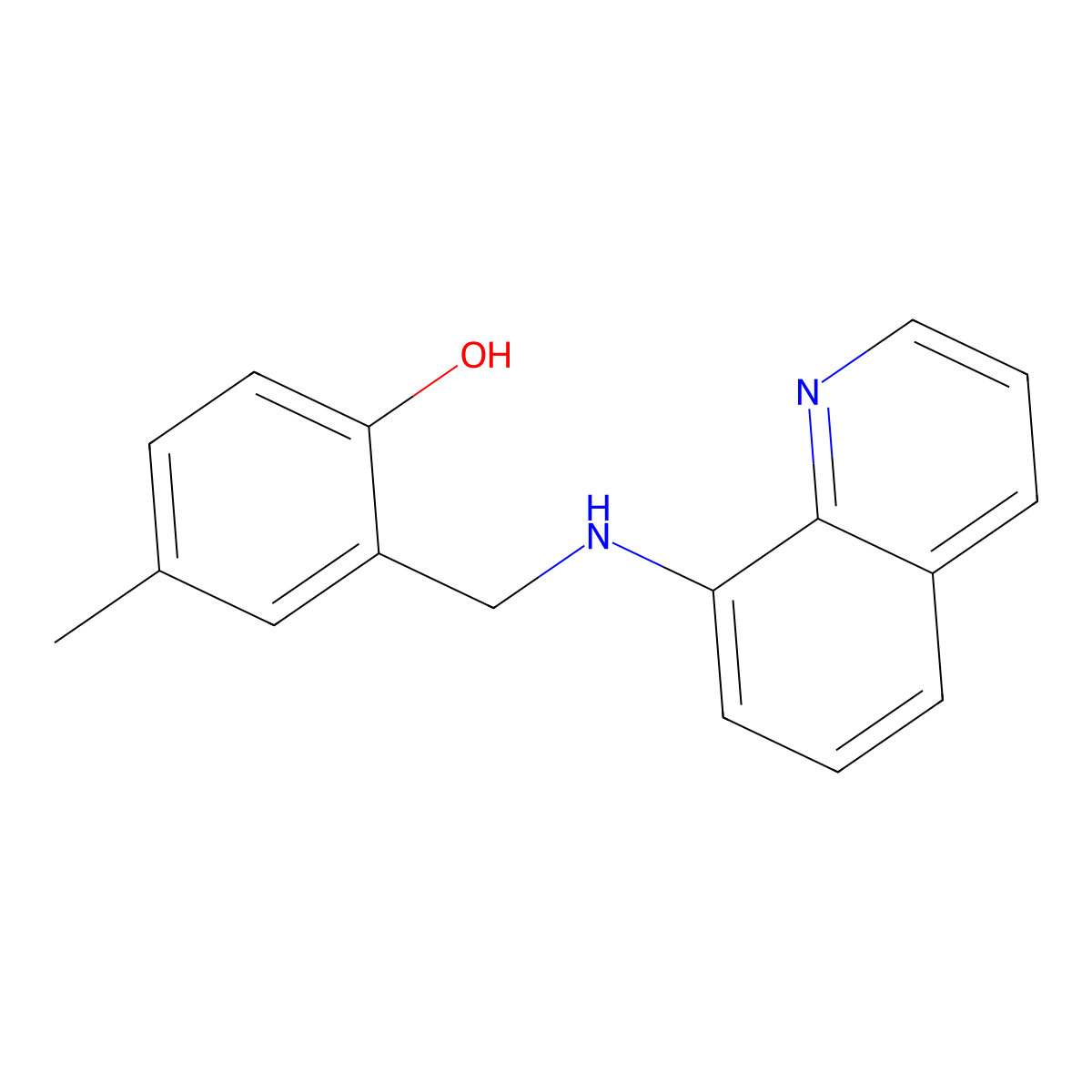 4-Methyl-2-[(quinolin-8-ylamino)methyl]phenol molecular structure, CAS 736939-90-5
