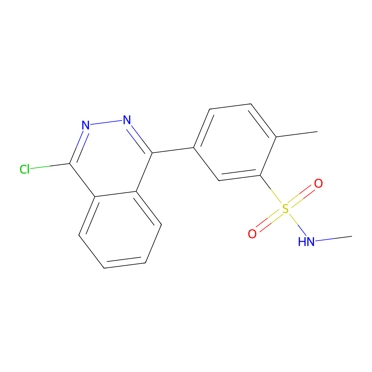 5-(4-chlorophthalazin-1-yl)-N,2-dimethylbenzenesulfonamide molecular structure, CAS 736940-27-5