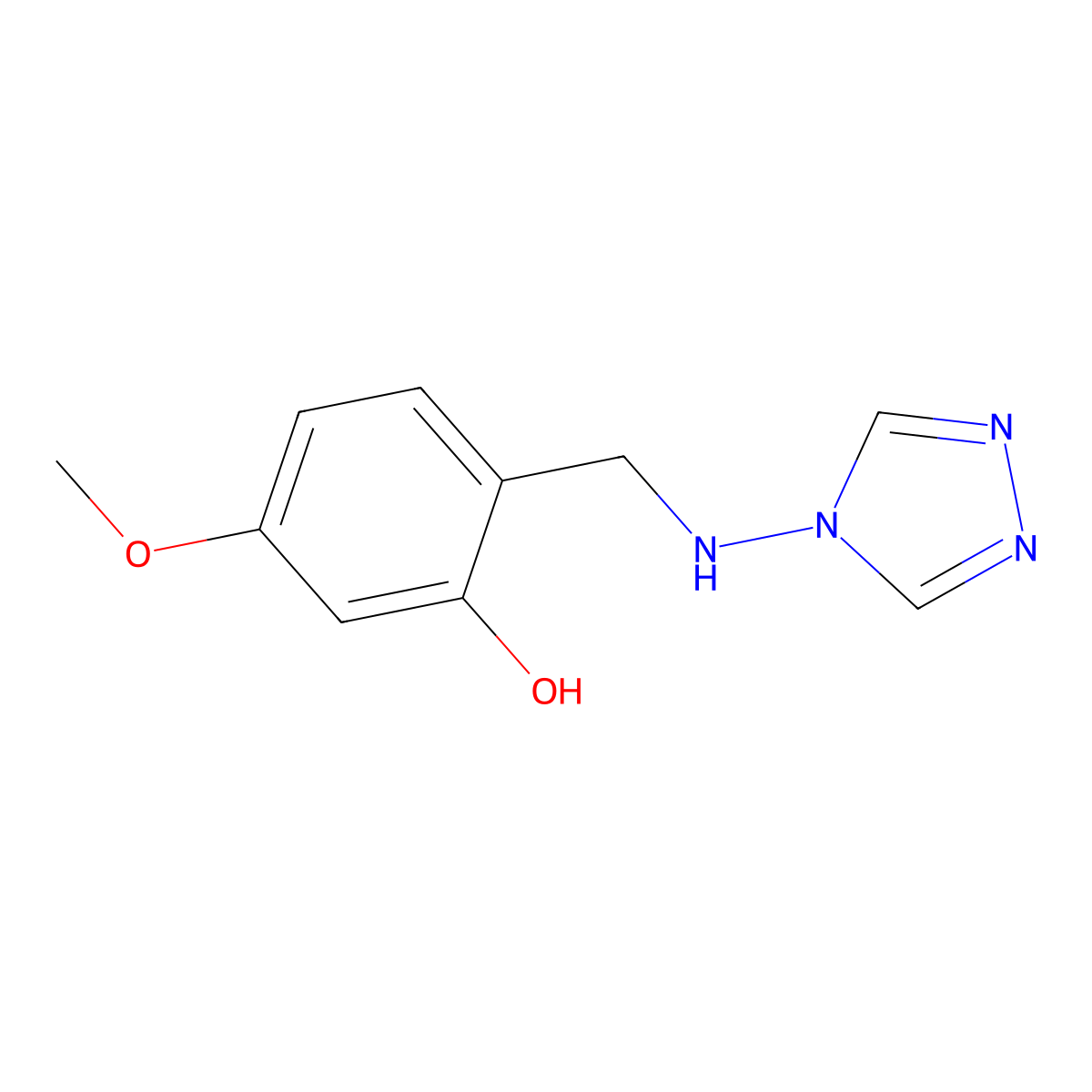 5-Methoxy-2-([1,2,4]triazol-4-ylaminomethyl)-phenol molecular structure, CAS 736940-92-4