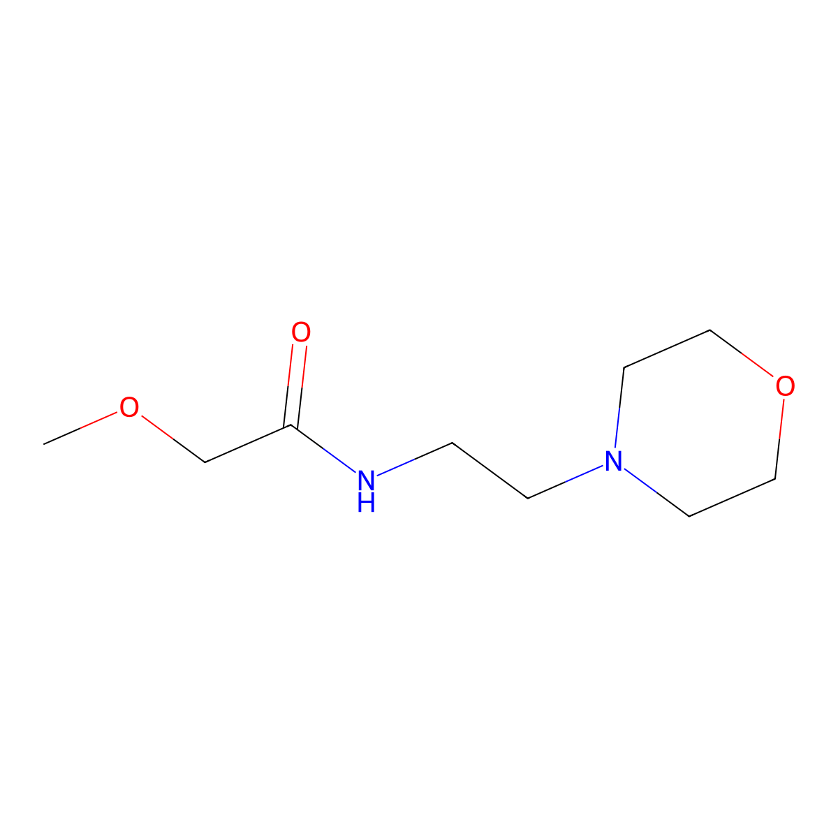 2-Methoxy-N-(2-morpholinoethyl)acetamide molecular structure, CAS 736941-37-0