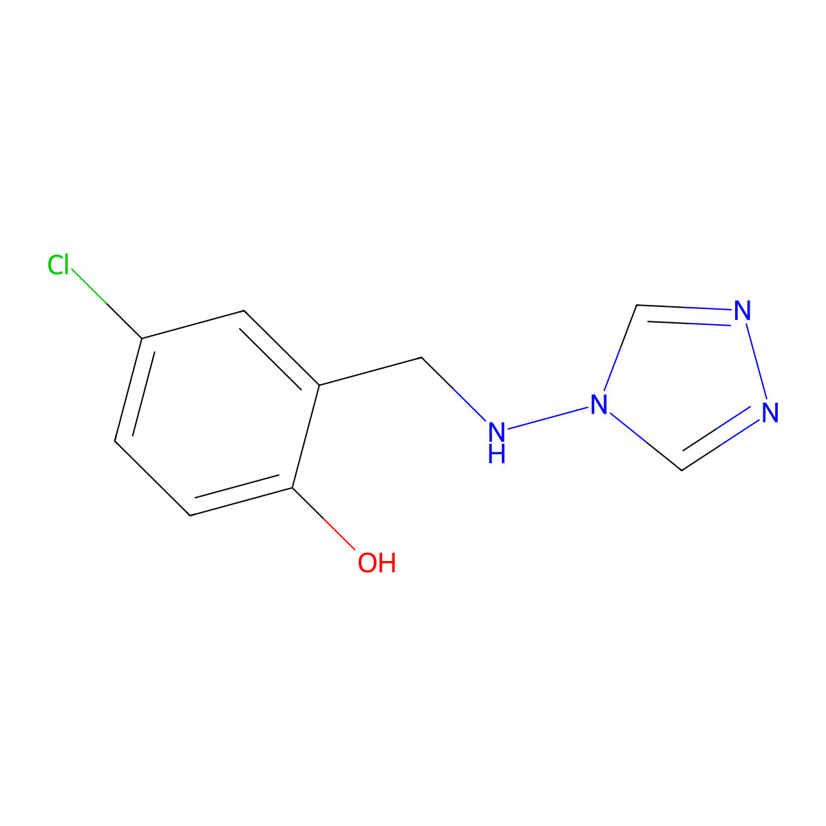 2-(((4H-1,2,4-triazol-4-yl)amino)methyl)-4-chlorophenol molecular structure, CAS 736941-80-3