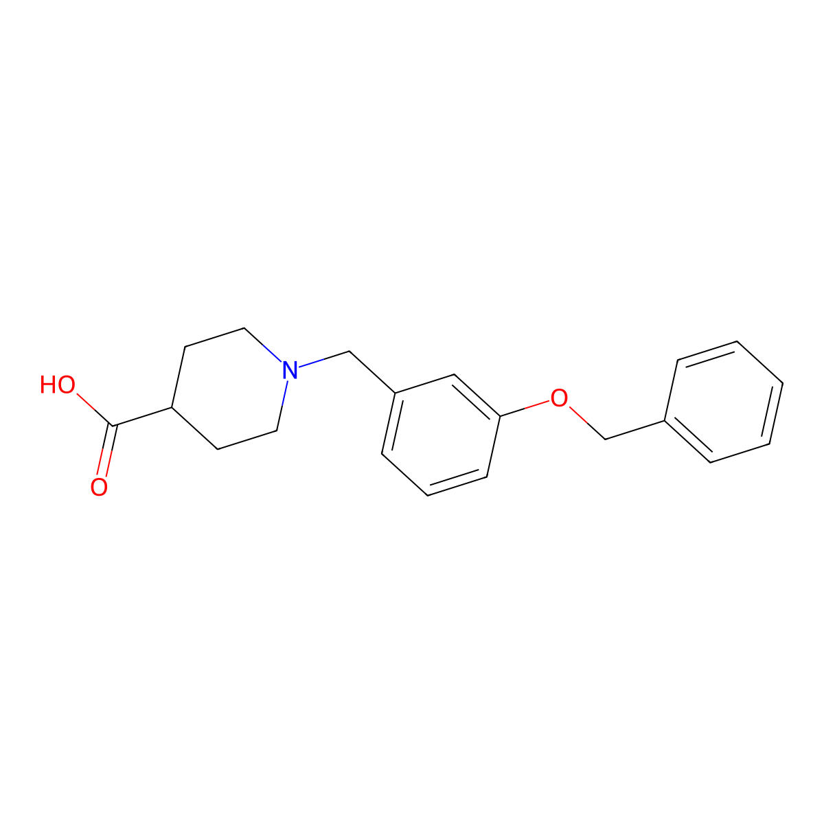 1-[3-(Benzyloxy)benzyl]piperidine-4-carboxylic acid molecular structure, CAS 736943-39-8