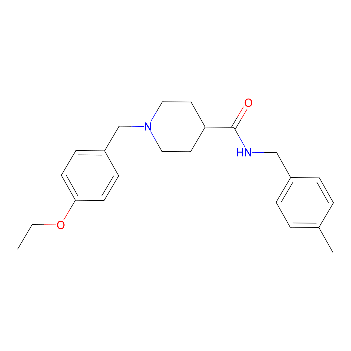 1-[(4-ethoxyphenyl)methyl]-N-[(4-methylphenyl)methyl]piperidine-4-carboxamide molecular structure, CAS 736944-86-8