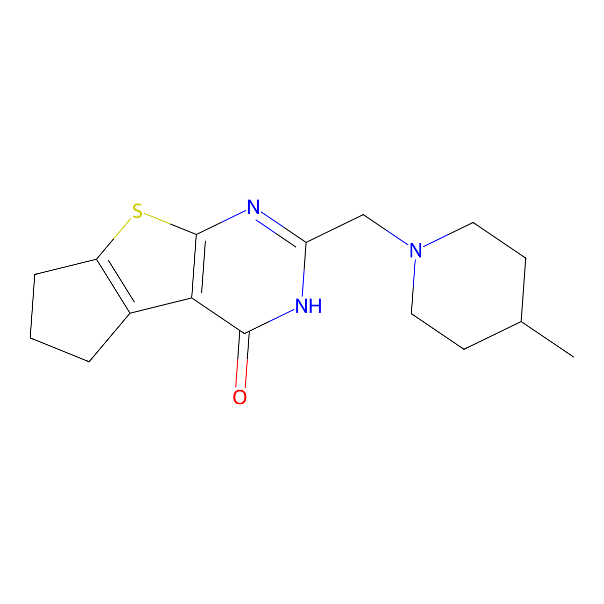 10-[(4-Methylpiperidin-1-yl)methyl]-7-thia-9,11-diazatricyclo[6.4.0.0,2,6]dodeca-1(8),2(6),9-trien-12-one molecular structure, CAS 736948-77-9