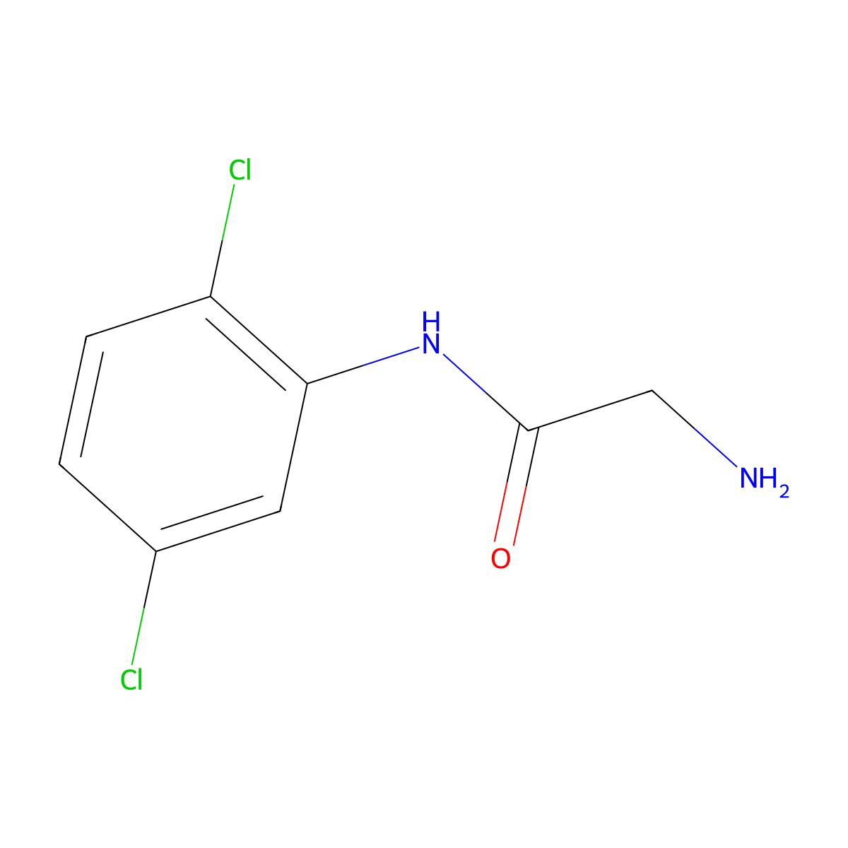 2-amino-N-(2,5-dichlorophenyl)acetamide molecular structure, CAS 736948-84-8