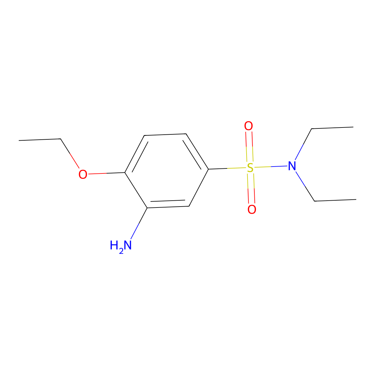 3-amino-4-ethoxy-N,N-diethylbenzene-1-sulfonamide molecular structure, CAS 736948-91-7