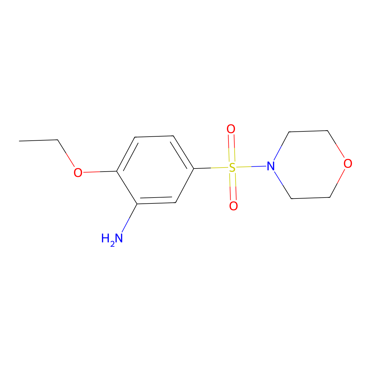 2-Ethoxy-5-(morpholine-4-sulfonyl)aniline molecular structure, CAS 736948-98-4