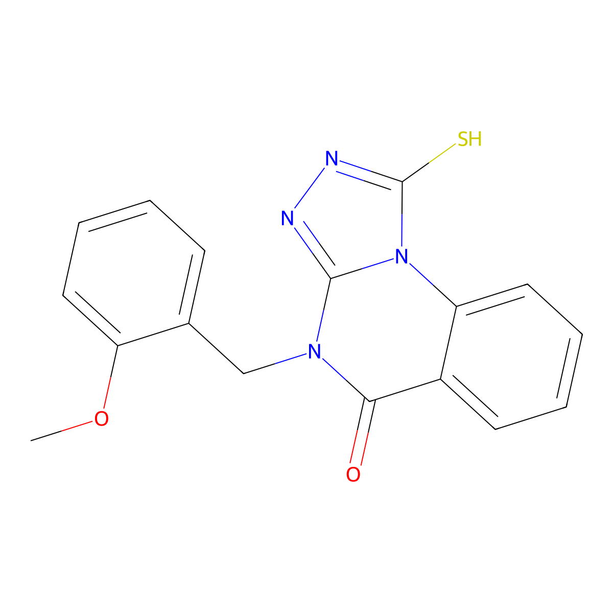 4-[(2-methoxyphenyl)methyl]-1-sulfanyl-4H,5H-[1,2,4]triazolo[4,3-a]quinazolin-5-one molecular structure, CAS 736960-50-2
