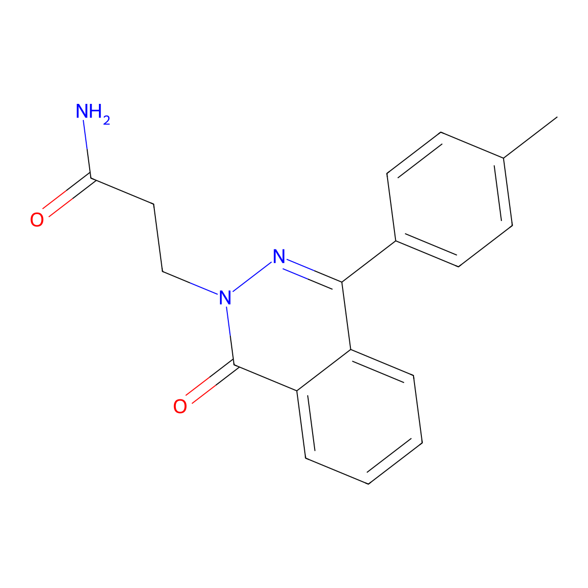 3-[4-(4-methylphenyl)-1-oxophthalazin-2(1H)-yl]propanamide molecular structure, CAS 736966-62-4