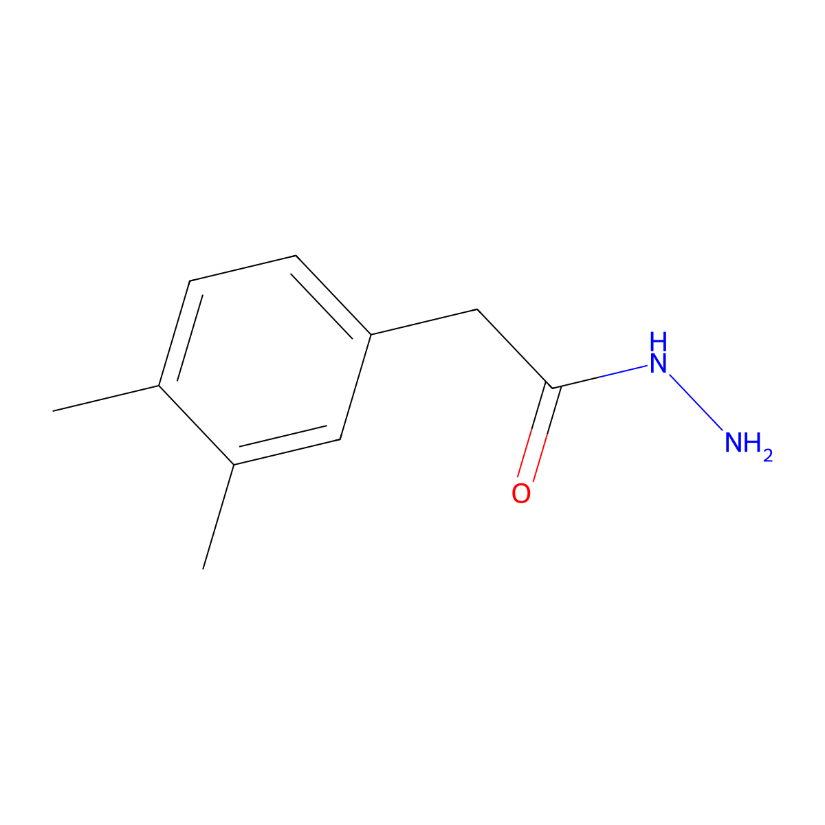 2-(3,4-Dimethylphenyl)acetohydrazide molecular structure, CAS 736973-61-8