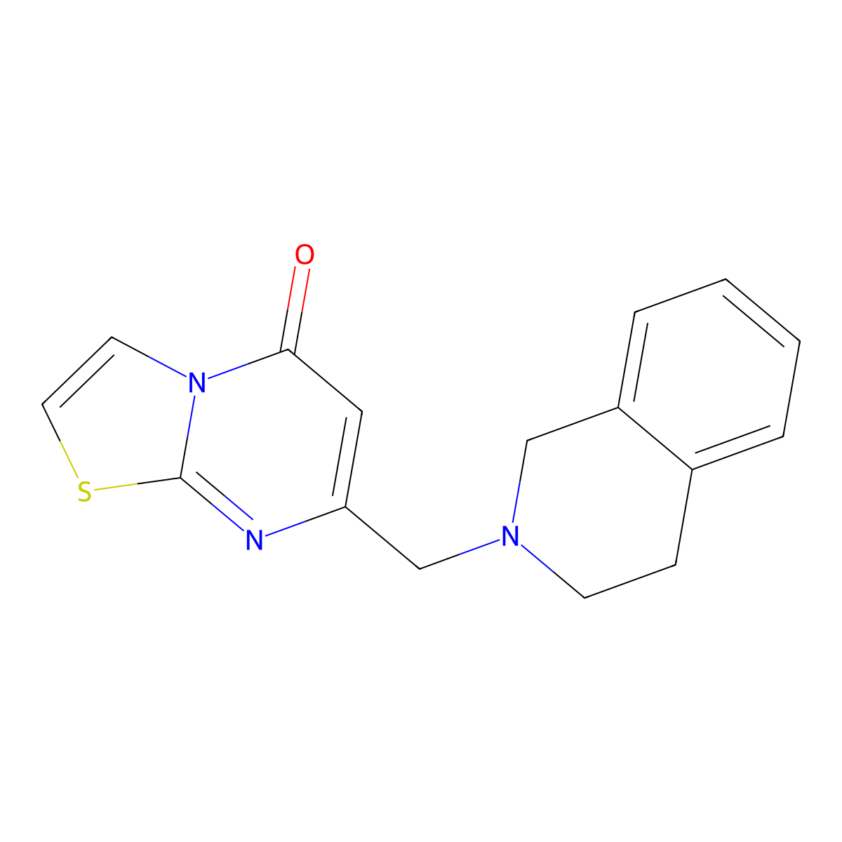 7-(3,4-dihydro-1H-isoquinolin-2-ylmethyl)-[1,3]thiazolo[3,2-a]pyrimidin-5-one molecular structure, CAS 736977-02-9