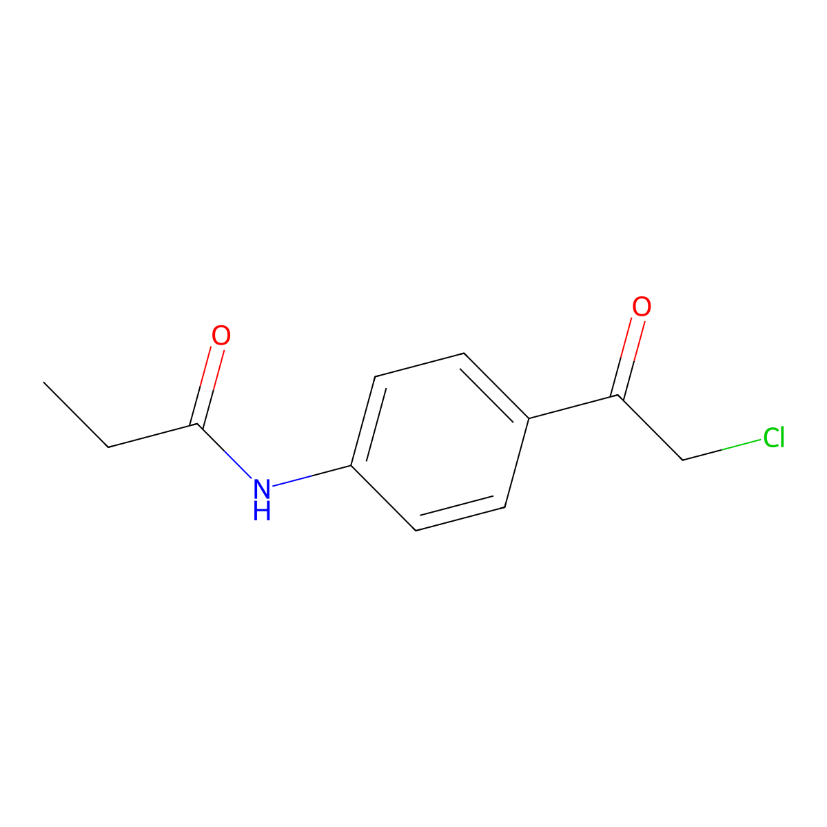 N-[4-(2-chloroacetyl)phenyl]propanamide molecular structure, CAS 736977-51-8