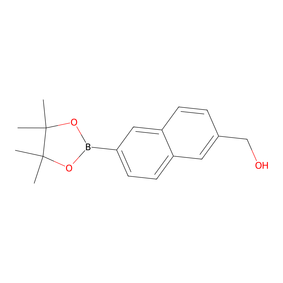 [6-(Tetramethyl-1,3,2-dioxaborolan-2-yl)naphthalen-2-yl]methanol molecular structure, CAS 736989-91-6