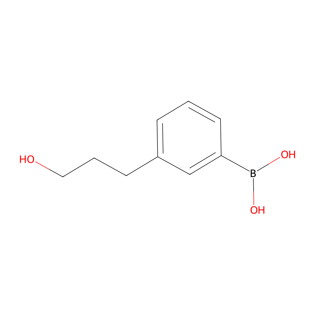 3-(3-Hydroxyprop-1-yl)benzeneboronic acid molecular structure, CAS 736989-98-3