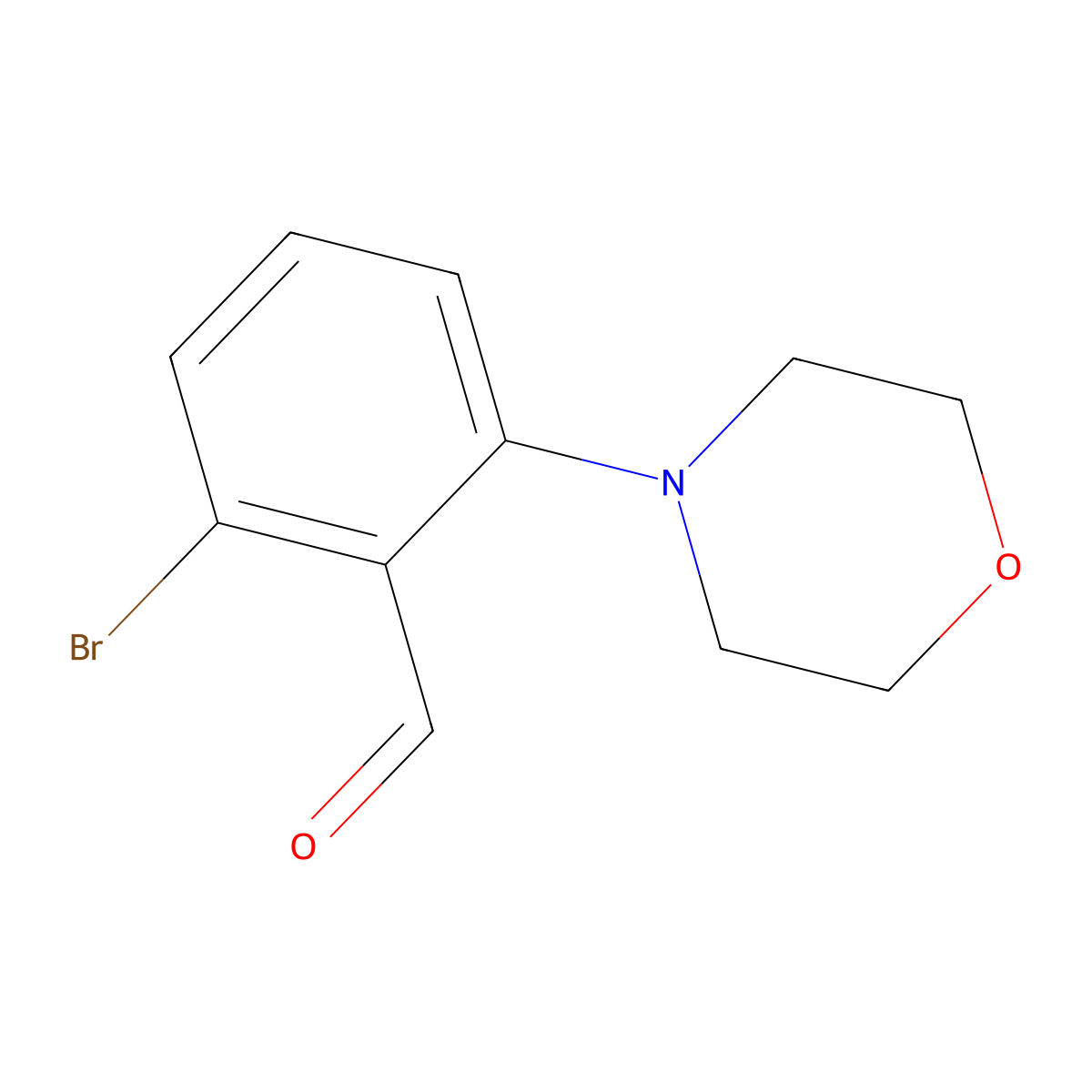 2-Bromo-6-morpholinobenzaldehyde molecular structure, CAS 736990-82-2