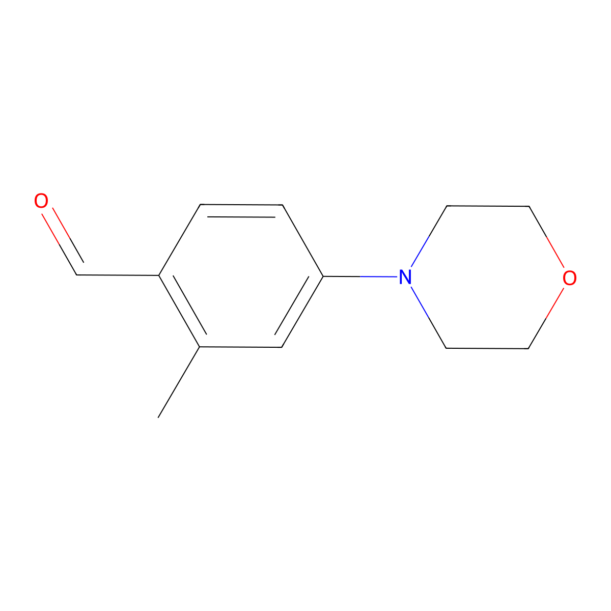 2-Methyl-4-morpholin-4-yl-benzaldehyde molecular structure, CAS 736991-00-7