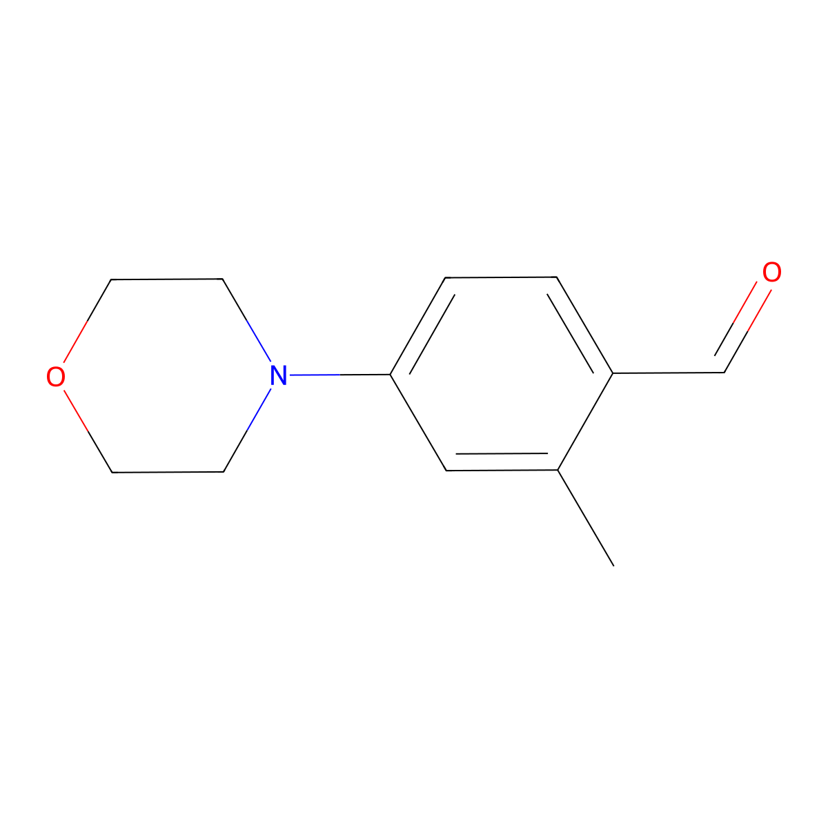2-Methyl-4-morpholin-4-yl-benzaldehyde molecular structure, CAS 736991-00-7