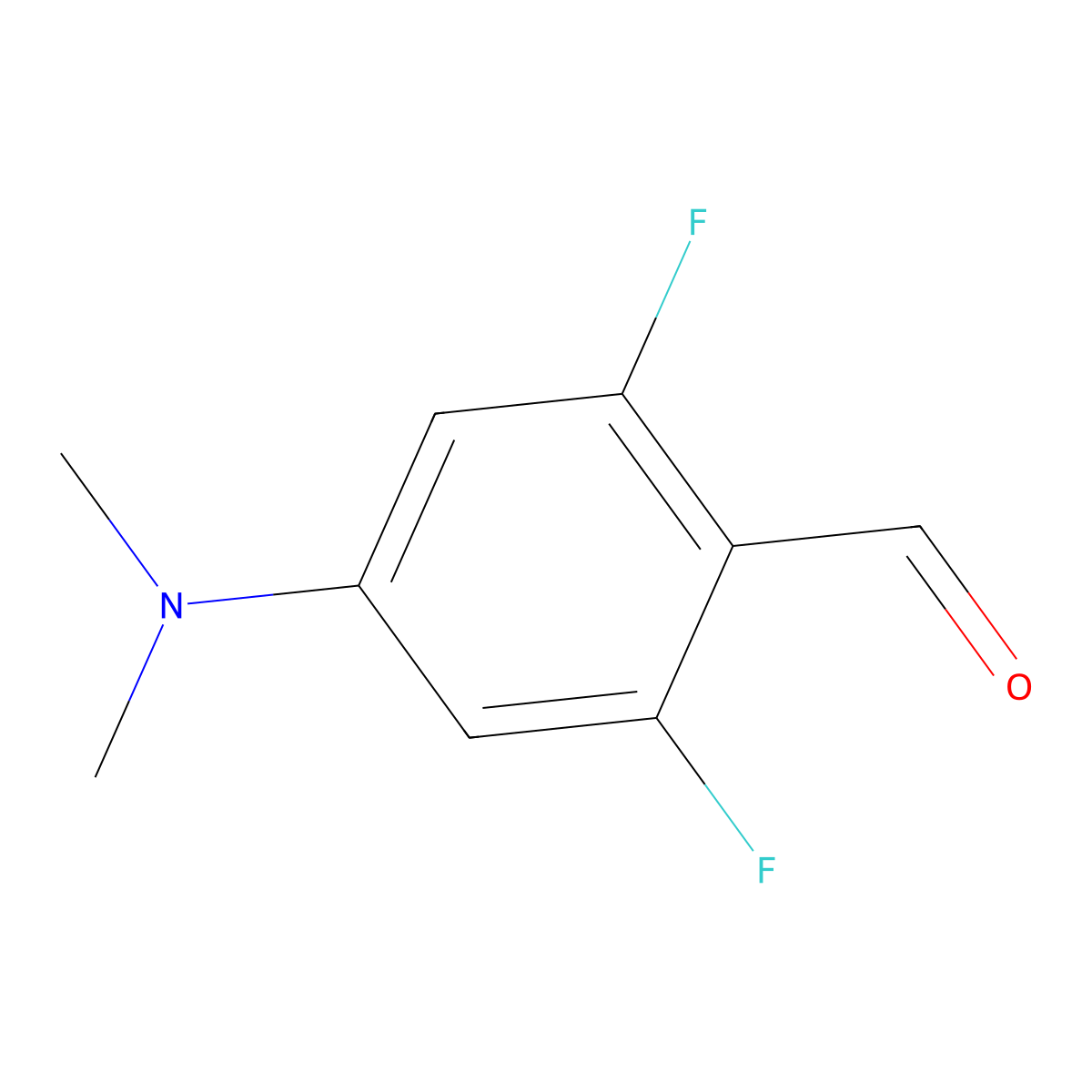 4-(Dimethylamino)-2,6-difluorobenzaldehyde molecular structure, CAS 736991-10-9