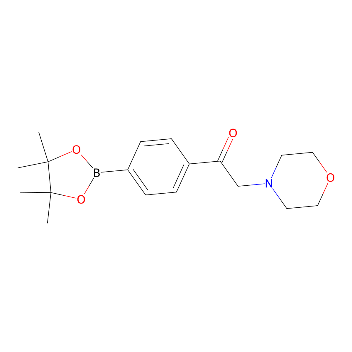 2-(Morpholin-4-yl)-1-[4-(tetramethyl-1,3,2-dioxaborolan-2-yl)phenyl]ethan-1-one molecular structure, CAS 736991-86-9