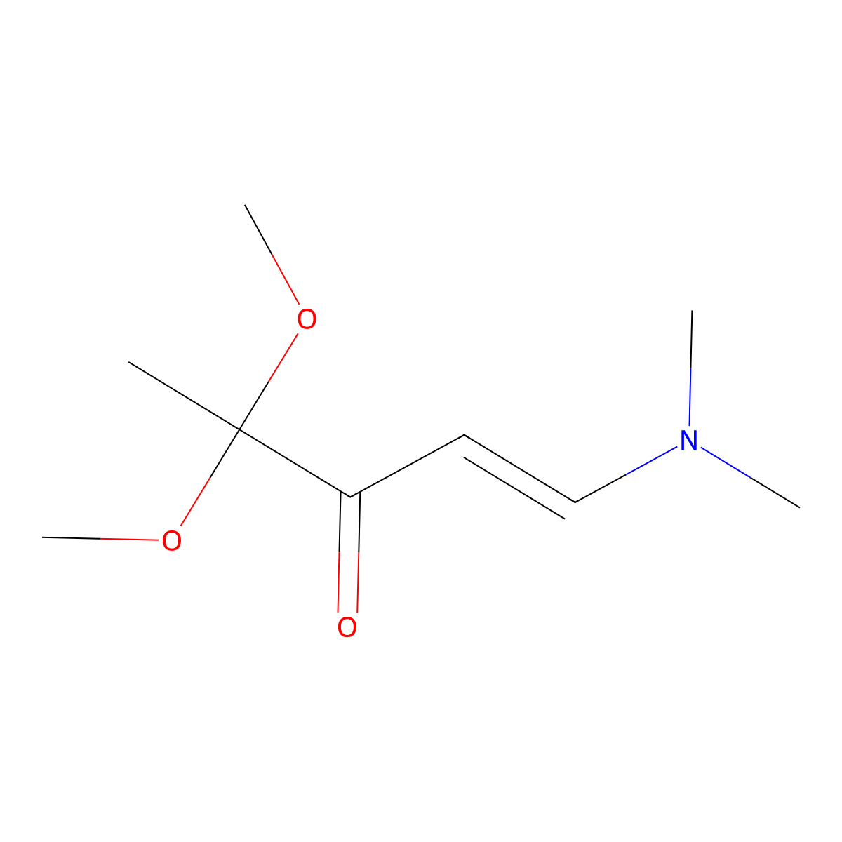 (E)-1-Dimethylamino-4,4-dimethoxy-pent-1-en-3-one molecular structure, CAS 736991-91-6
