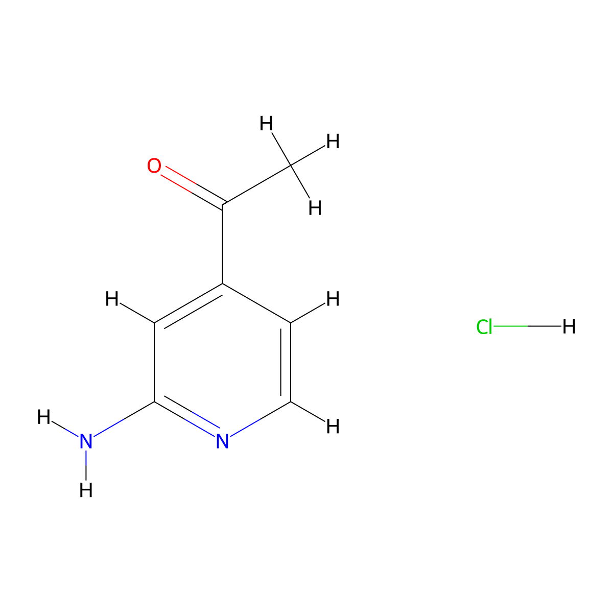 1-(2-Aminopyridin-4-yl)ethanone hydrochloride molecular structure, CAS 736991-94-9