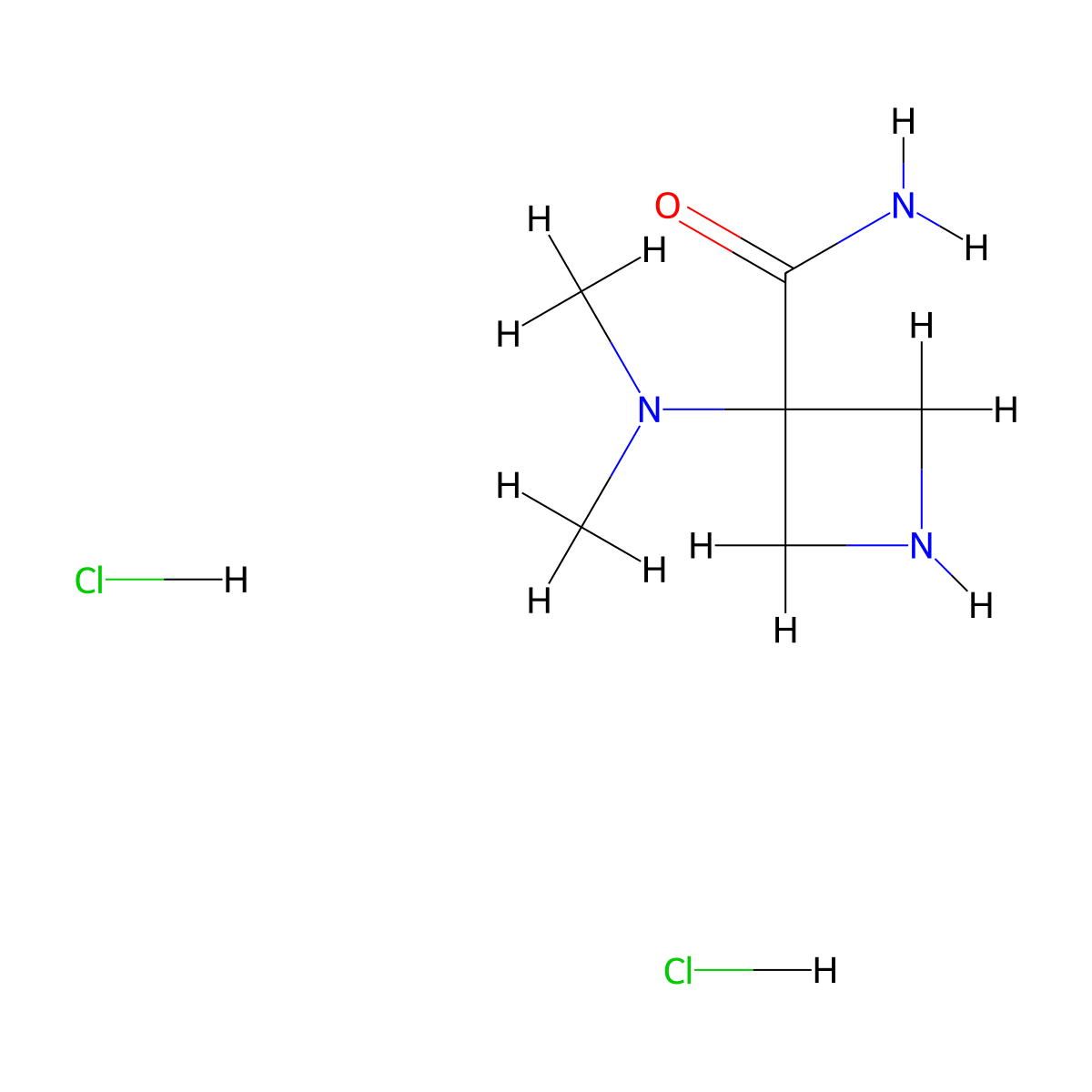 3-(Dimethylamino)azetidine-3-carboxamide dihydrochloride molecular structure, CAS 736994-13-1